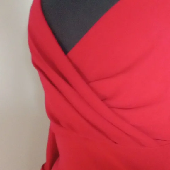 Pinup couture long sleeved red swing dress with pockets small - Picture 5 of 7